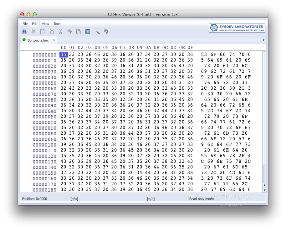 Hex Viewer For Mac